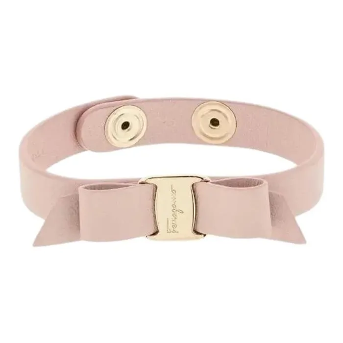 FERRAGAMO Calfskin Bracelets Unisex Pink-0