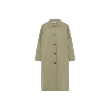 MEIYANG Trench Coat Women's Army Green