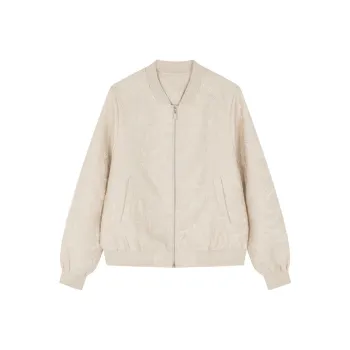 IHIMI Baseball Jacket Women's Beige Apricot