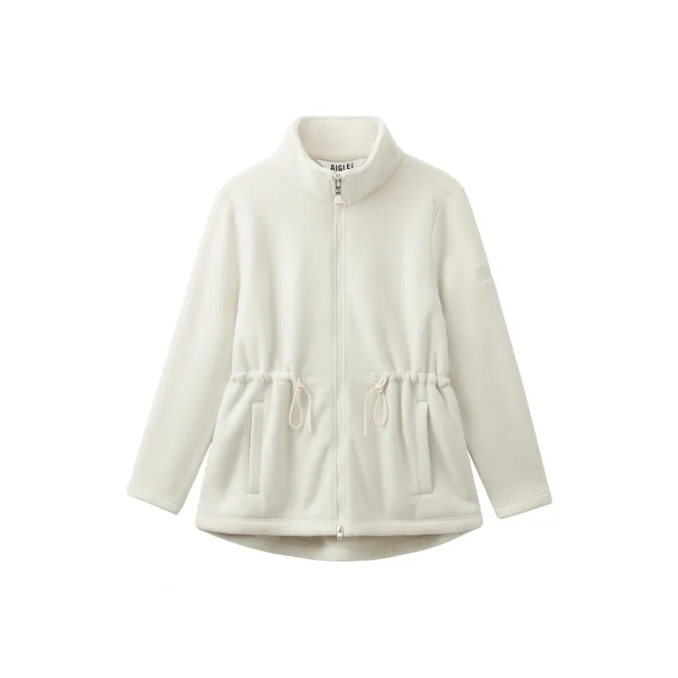 AIGLE Velvet feel Coat Women's Dove Milk White-0