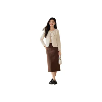 CARBAMMI Velvet feel Coat Women's White