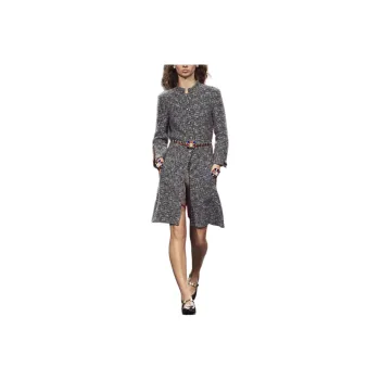 CHANEL Coats Women's Gray