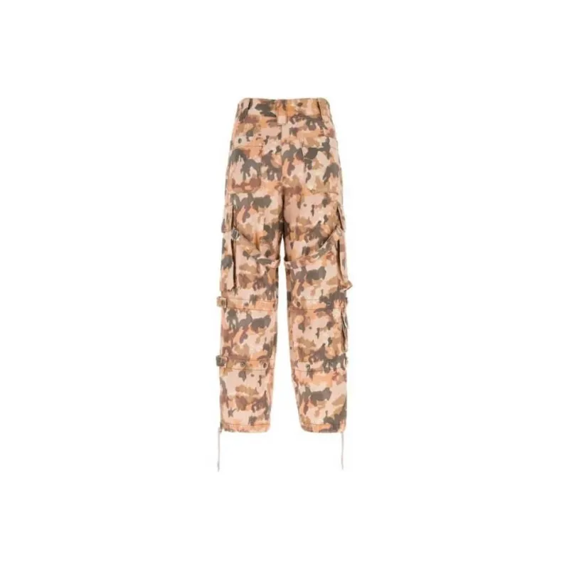 ISABEL MARANT Elore Abstract print Cotton Trousers-4