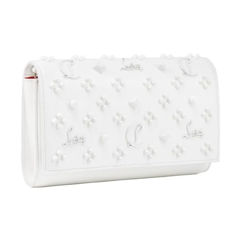 CL LUBOTING Palomar Collaboration Cow Leather Shoulder Bag Women's White-1