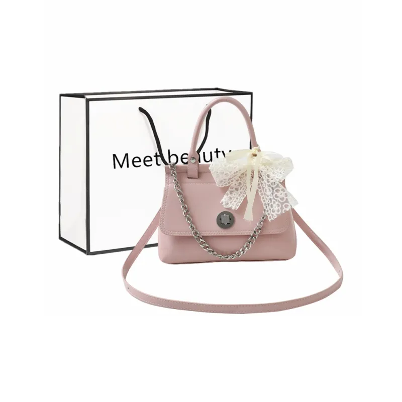 Fitchell PU One Shoulder Handbag Regular Women's White/Blue/Pink/Purple/Black-12