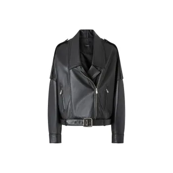 PINKO Belted Biker Jacket