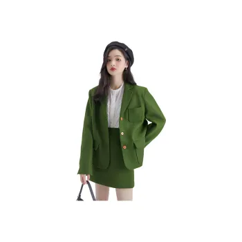 DEAR DEER PUFF Business Suit Women's Green