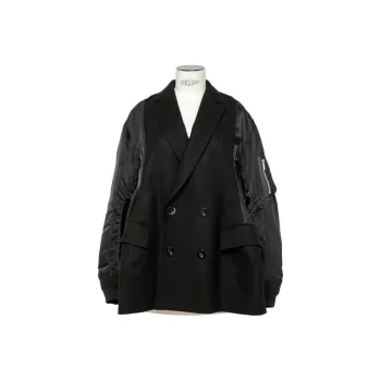 Sacai Double Breasted Panelled Bomber Jacket