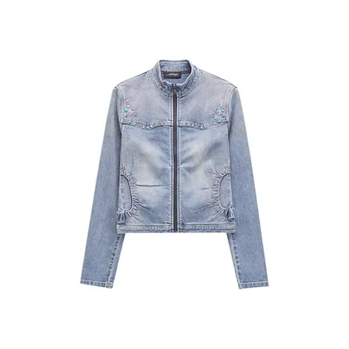 Ed Hardy SS25 Denim Jacket Women's Indigo