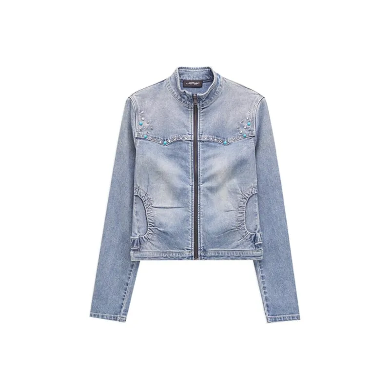 Ed Hardy SS25 Denim Jacket Women's Indigo-0