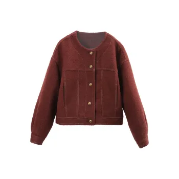 A Paradise For Awakening Coats Women's Burgundy