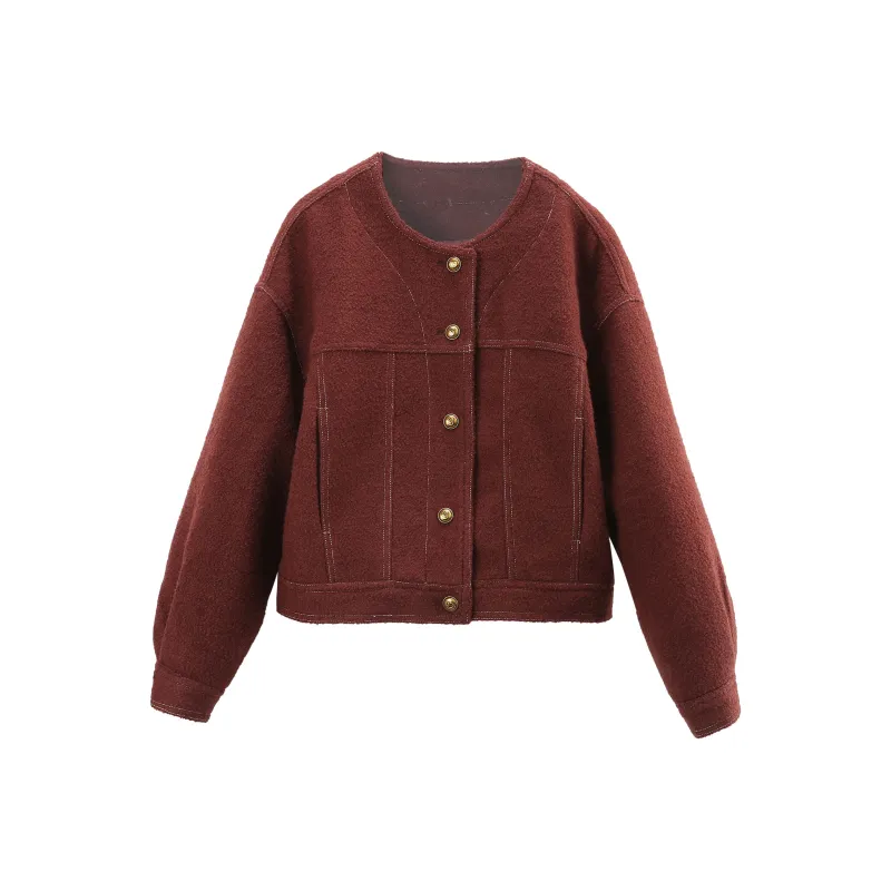 A Paradise For Awakening Coats Women's Burgundy-0