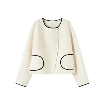 SHUXI Coats Women's Moscow White
