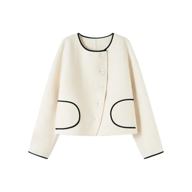 SHUXI Coats Women's Moscow White-0