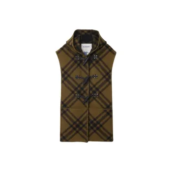 Burberry Checked Hooded Cape