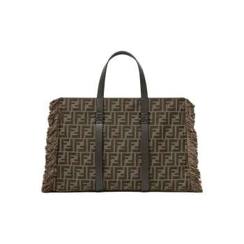 FENDI Calfskin Tote Bag, Shopping Bag, Handbag Women's Brown