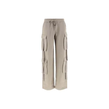 Blumarine Drawstring Cotton Cargo Trousers
