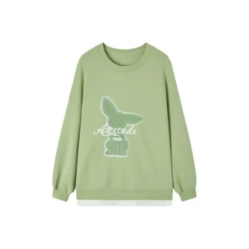 EICHITOO Sweatshirt Women's Light Green Trim