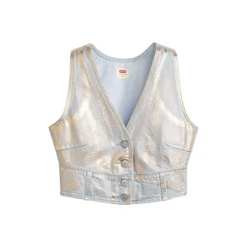 Levi’s Vest Women's Silver Gray