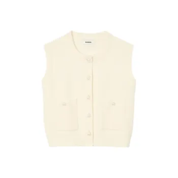 Sandro Bouclé Knit Vest