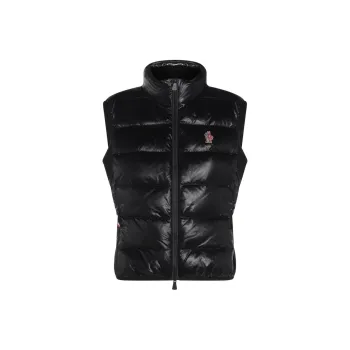 Moncler Padded Zip Up Jersey Gilet