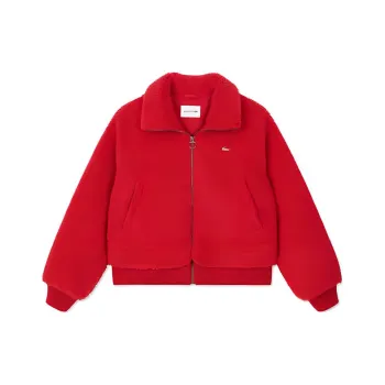 LACOSTE Auspicious Snake New Year Collection Velvet Jackets Women's Red