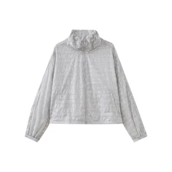 SHUIYUNJIAN Cropped Coat Women's Light Gray