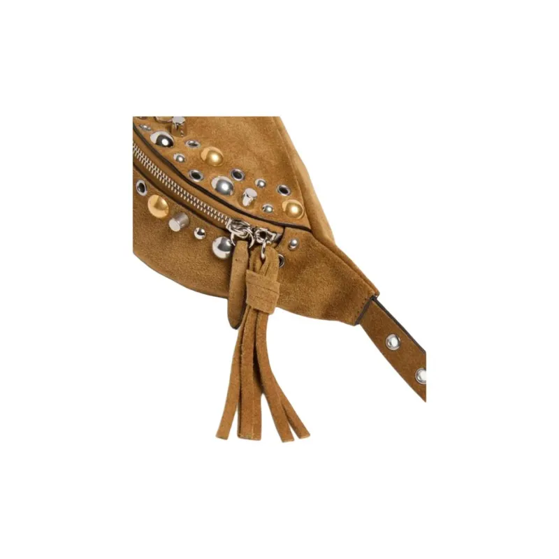 Valentino GARAVANI Suede Crossbody Fanny Pack Women's Brown-4