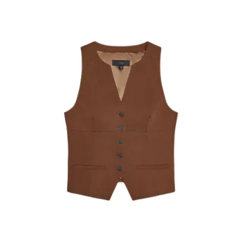 ZARA Vests Women's Light Brown