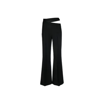 Rohe Cut out Flared Wool Trousers