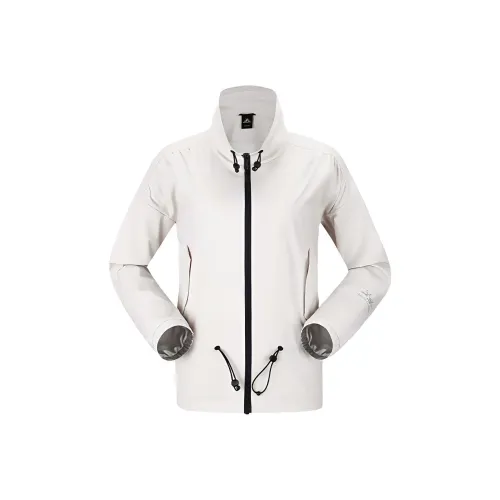 MOBI GARDEN Water Repellent Windbreaker Jacket Women's Cloth White