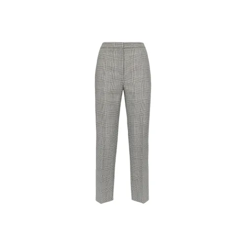Alexander McQueen Straight Leg Checked Cropped Pants
