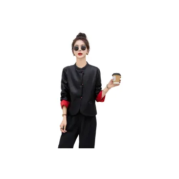 Yi Mengyuan Leather Jacket Women's