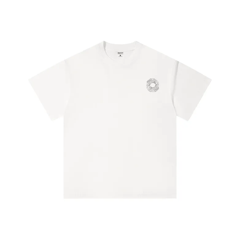 MIANDEMEIXUE Loose Fit Casual Inner Short Sleeved T Shirt Unisex Solid Color-64