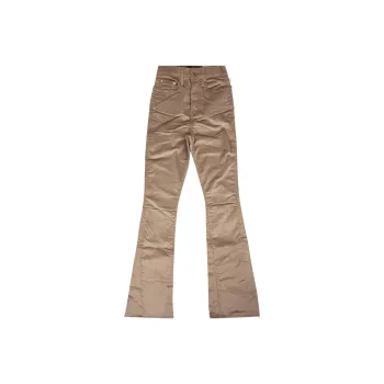 AMIRI Velour Flare Stack Pants 'Sand'
