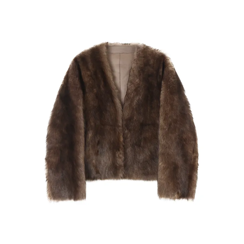 Coco Limited Fur Coat Women's Smudge Gray-2