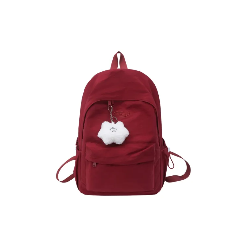 Yalu Nylon Backpack Regular Unisex Pink/Blue/Red/Yellow/Black-7