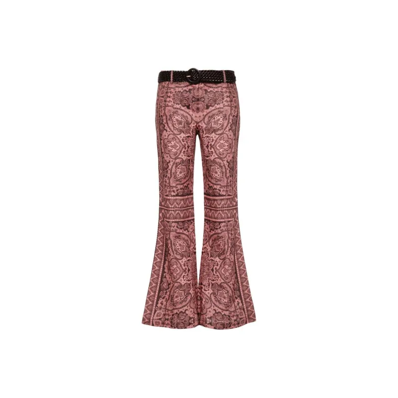 Zimmermann Belted Waist Ottie Paisley Printed Trousers-0