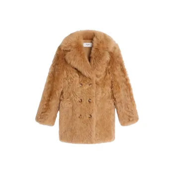 CELINE Peacoat In Shearling Lambskin