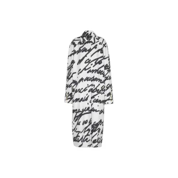 BALMAIN Love Letter Printed Long Reversible Coat