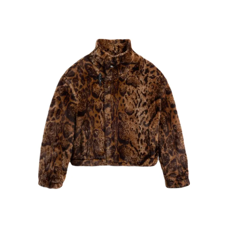 Jacquemus Leopard Print Faux Fur Jacket-0
