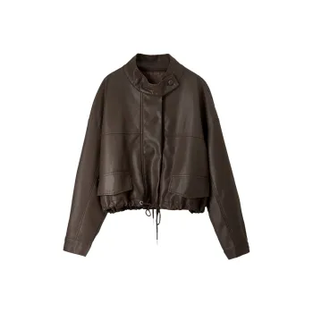 SENTUBILA Leather Jacket Women's