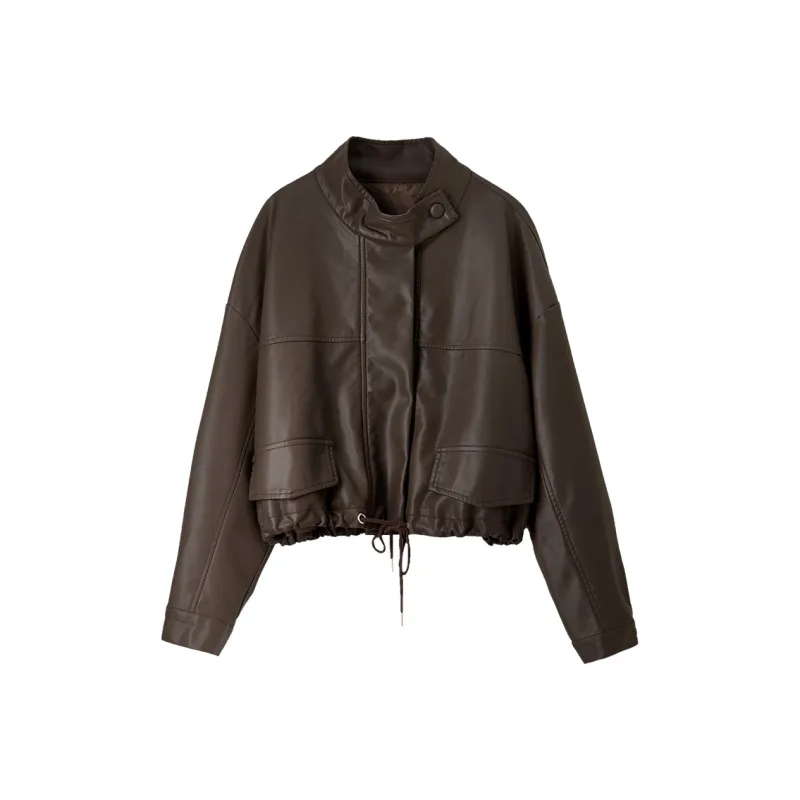 SENTUBILA Leather Jacket Women's-2