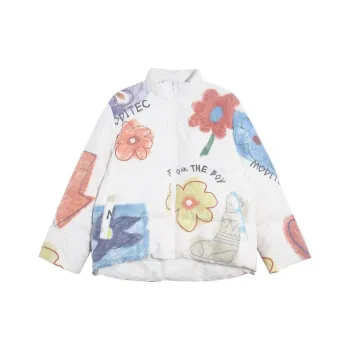 QIAOYUHUAZUN Puffer Jacket Women's White
