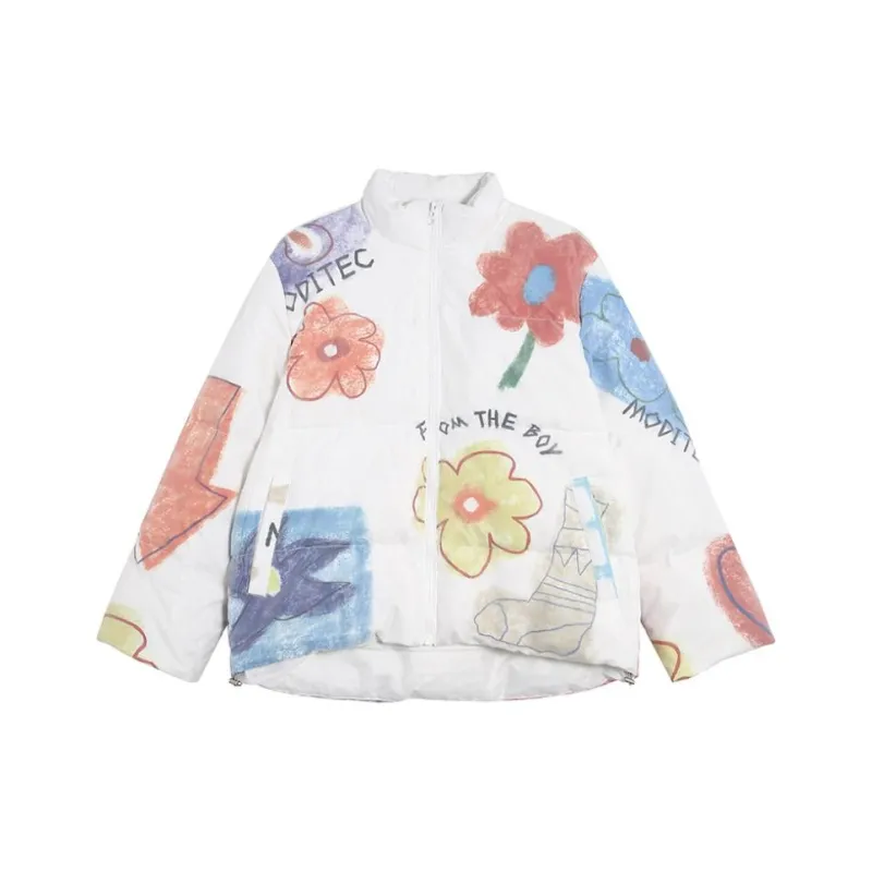 QIAOYUHUAZUN Puffer Jacket Women's White-0