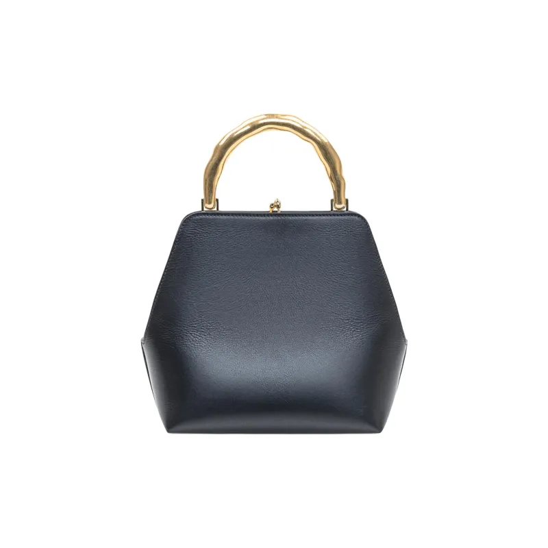 JIL SANDER Goji Leather Handbag Women's Black-2
