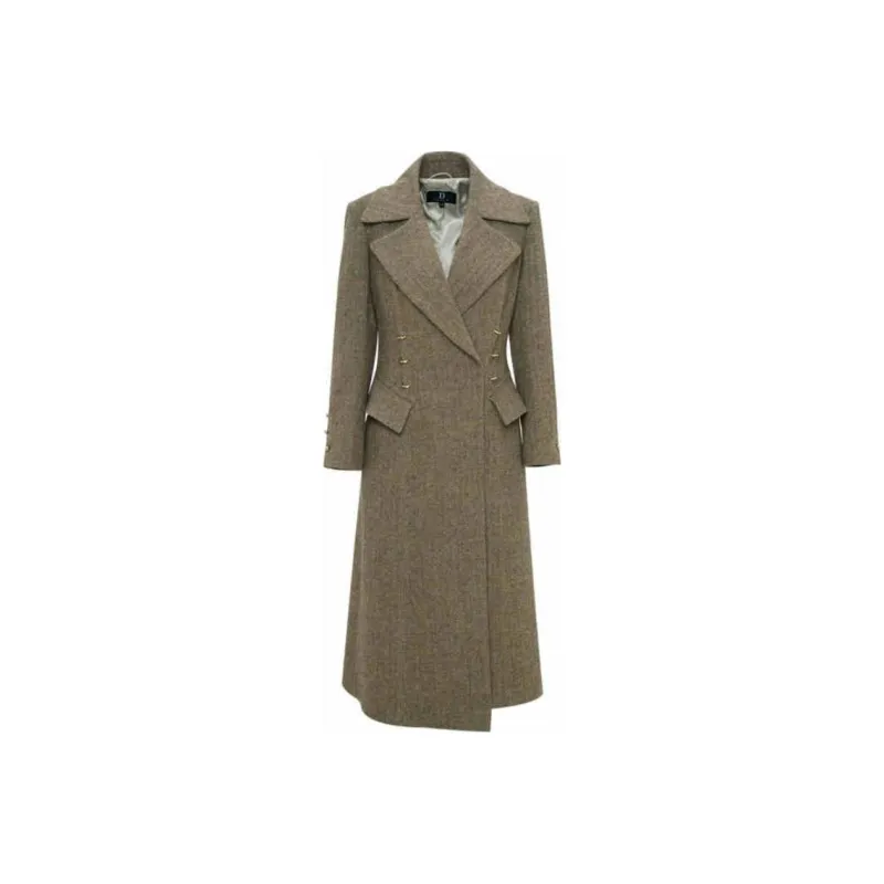 IDPAN Coats Women's Yellow Green-0
