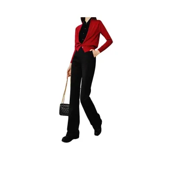 Late White Casual Pants Women's Black