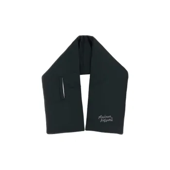Maison Kitsune Polyester Knit Scarves Unisex Black