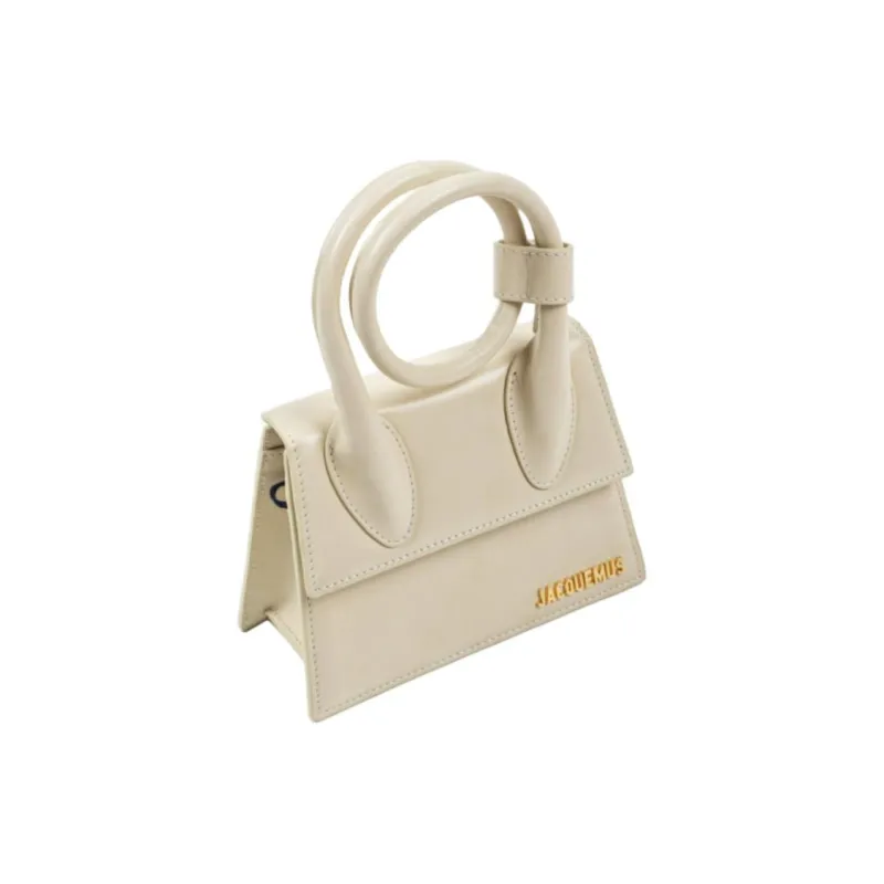 Jacquemus Le Chiquito Calfskin Shoulder Bag, Crossbody Bag, Handbag Women's Cream-1